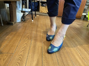 生徒作品2020 手染めパンプス