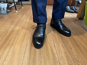 生徒作品2020 内羽根ストレートチップ ハンドソーンウエルテッド製法