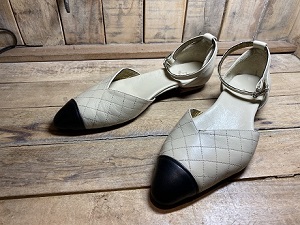 生徒作品2020 キルティング バイカラーパンプス 内反小指用