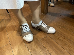 生徒作品2020 バイカラー内羽根ストレートチップ メダリオン 飾り穴