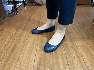 生徒作品2021 メッシュ編込みバレエシューズ