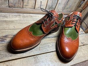 生徒作品2021 バイカラー 飾り穴使い 外羽根ウイングチップ