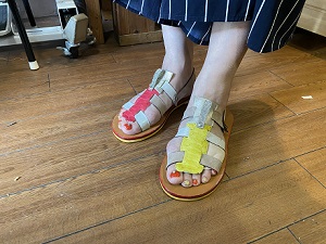 生徒作品2022 パイソン使いバックストラップ グルカサンダル